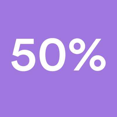 50%