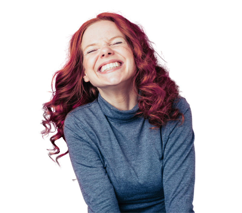 Lady smiling happily - Tribepad Job Booster page